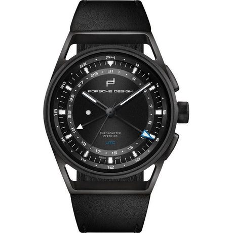 Porsche Design Black Leather Watch - Hilstor
