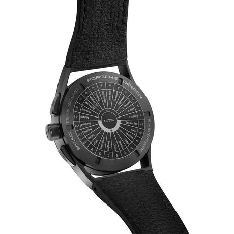 Porsche Design Black Leather Watch - Hilstor