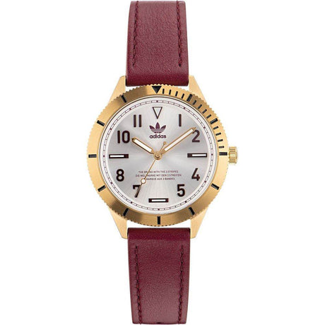 Adidas Red Leather Watch - Hilstor