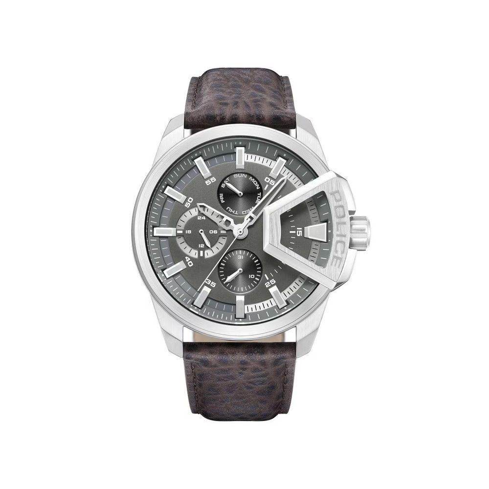 Police Brown Leather Watch - Hilstor