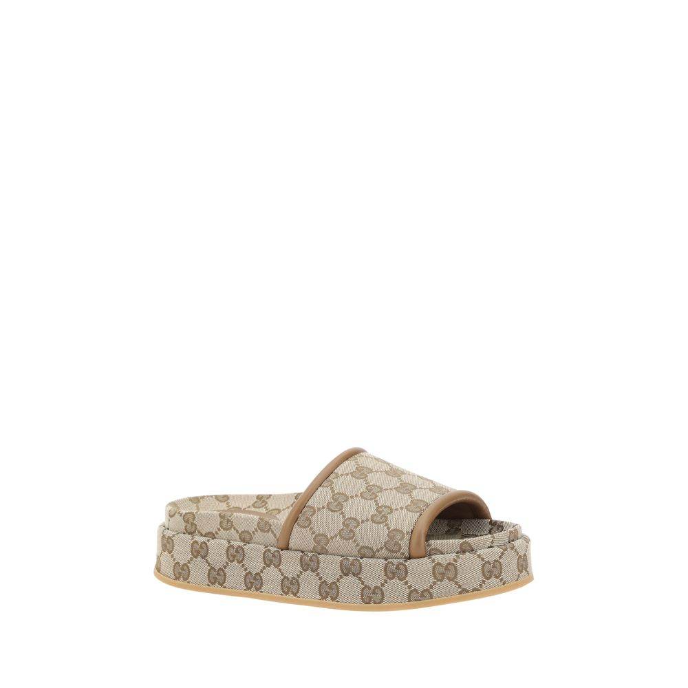 Gucci GG pattern platform Sandals - Hilstor