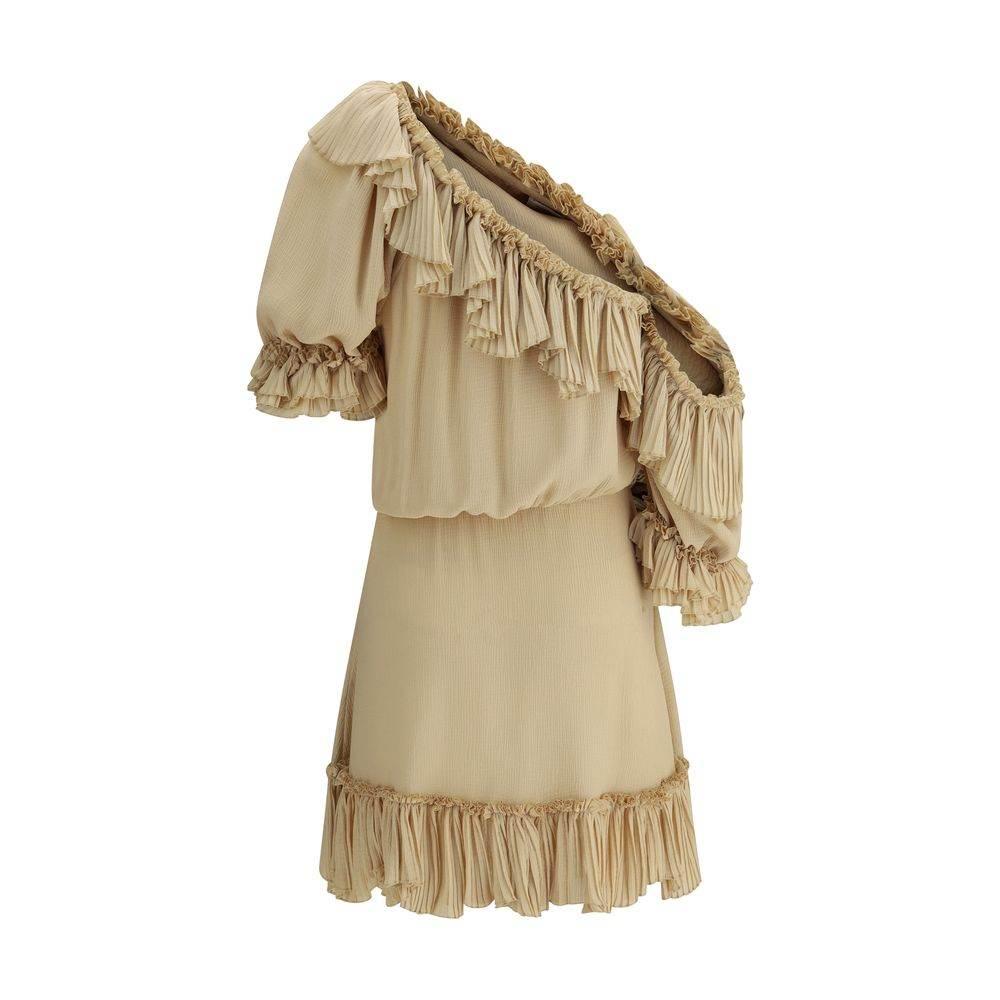 Saint Laurent One-shoulder silk Dress - Hilstor