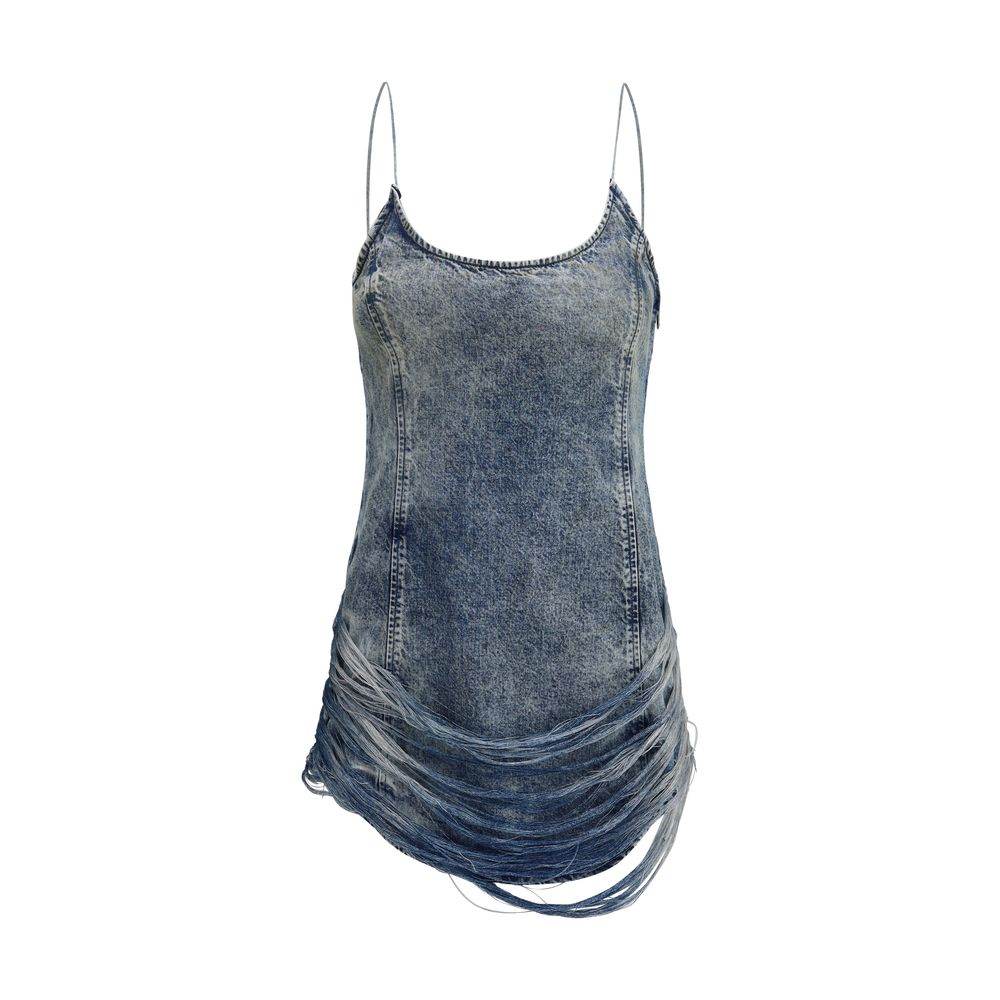 Diesel De-dra-short-fsg Mini Dress in denim - Hilstor