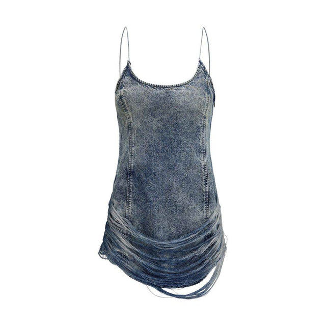 Diesel De-dra-short-fsg Mini Dress in denim - Hilstor