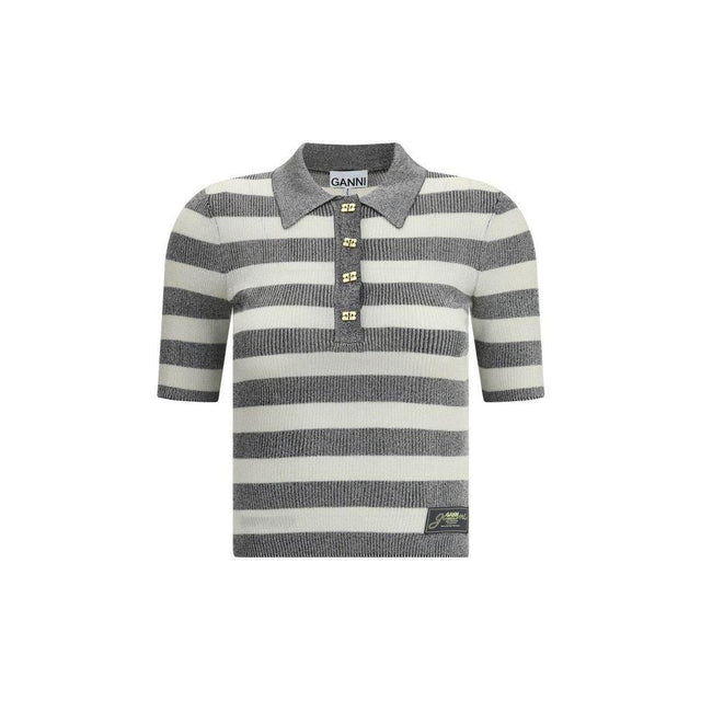Ganni Knit polo shirt - Hilstor