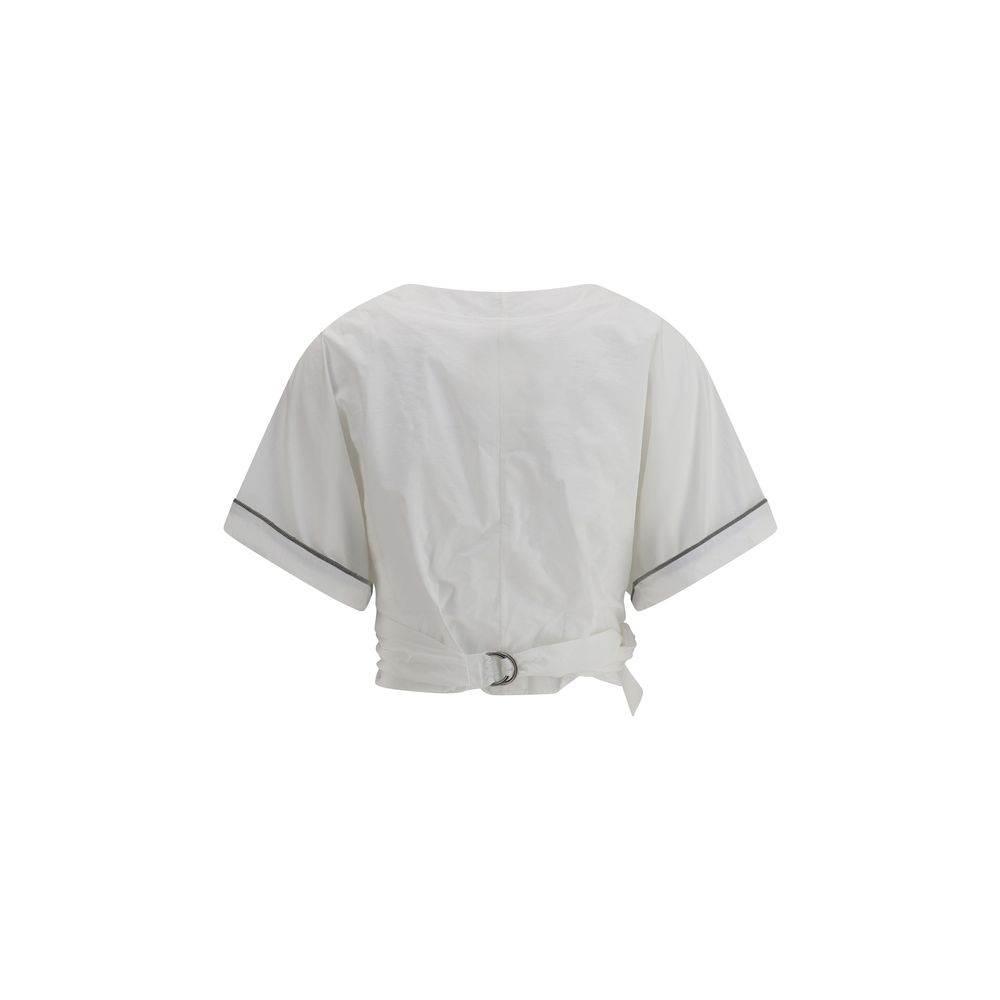 Brunello Cucinelli Buckle-knotted waist Blouse - Hilstor