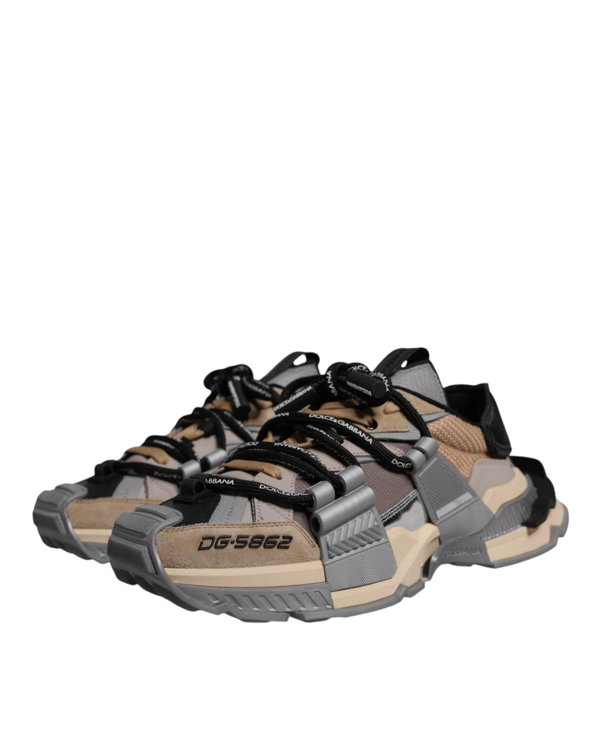 Dolce & Gabbana Multicolor Low Top Space Men Sneakers Shoes - Hilstor