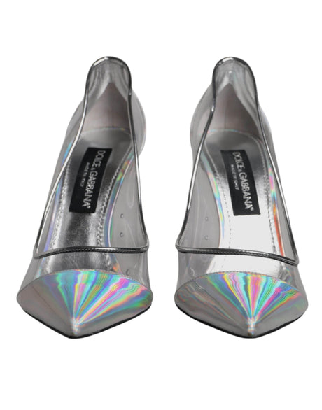 Dolce & Gabbana Multicolor Iridescent Pointed Toe Pumps Shoes - Hilstor