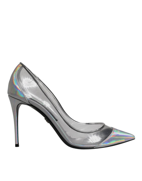 Dolce & Gabbana Multicolor Iridescent Pointed Toe Pumps Shoes - Hilstor