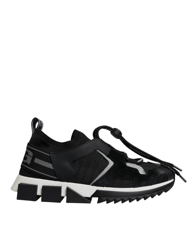 Dolce & Gabbana Black Mesh Sorrento Trekking Sneakers Shoes - Hilstor