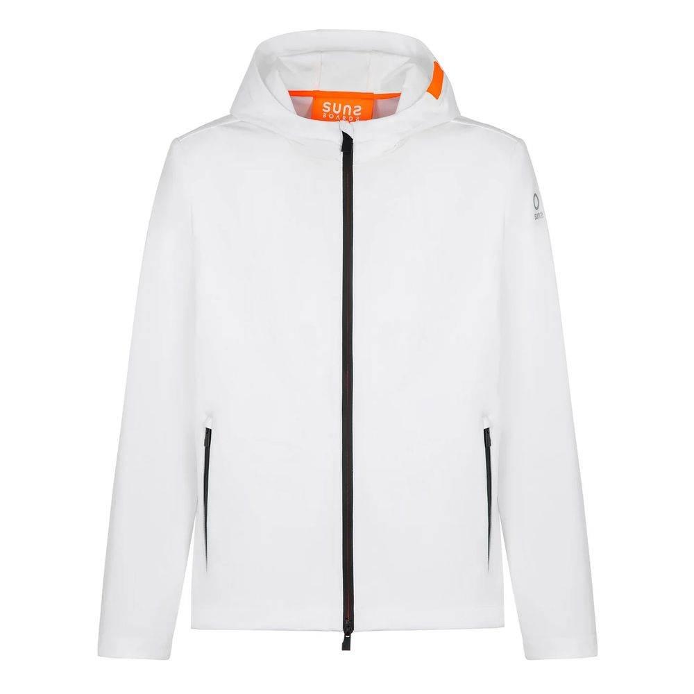 Suns White Polyester Men's Jacket - Hilstor