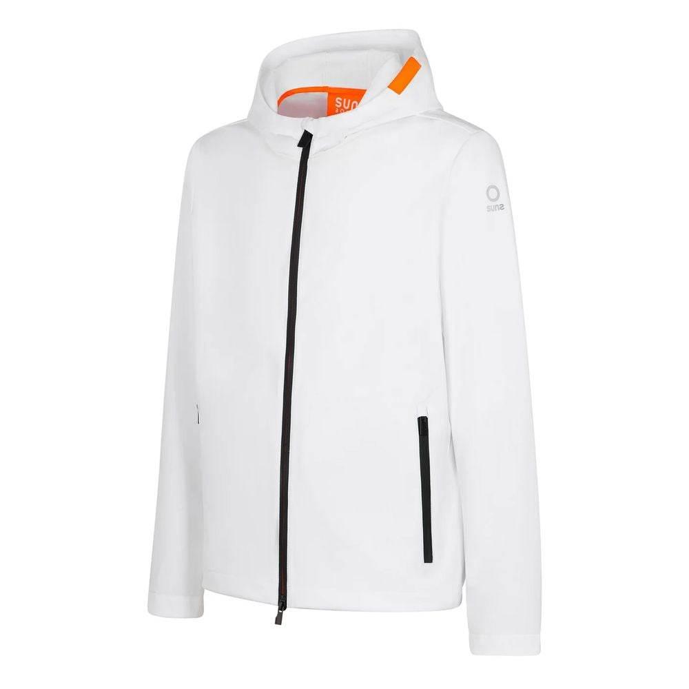 Suns White Polyester Men's Jacket - Hilstor