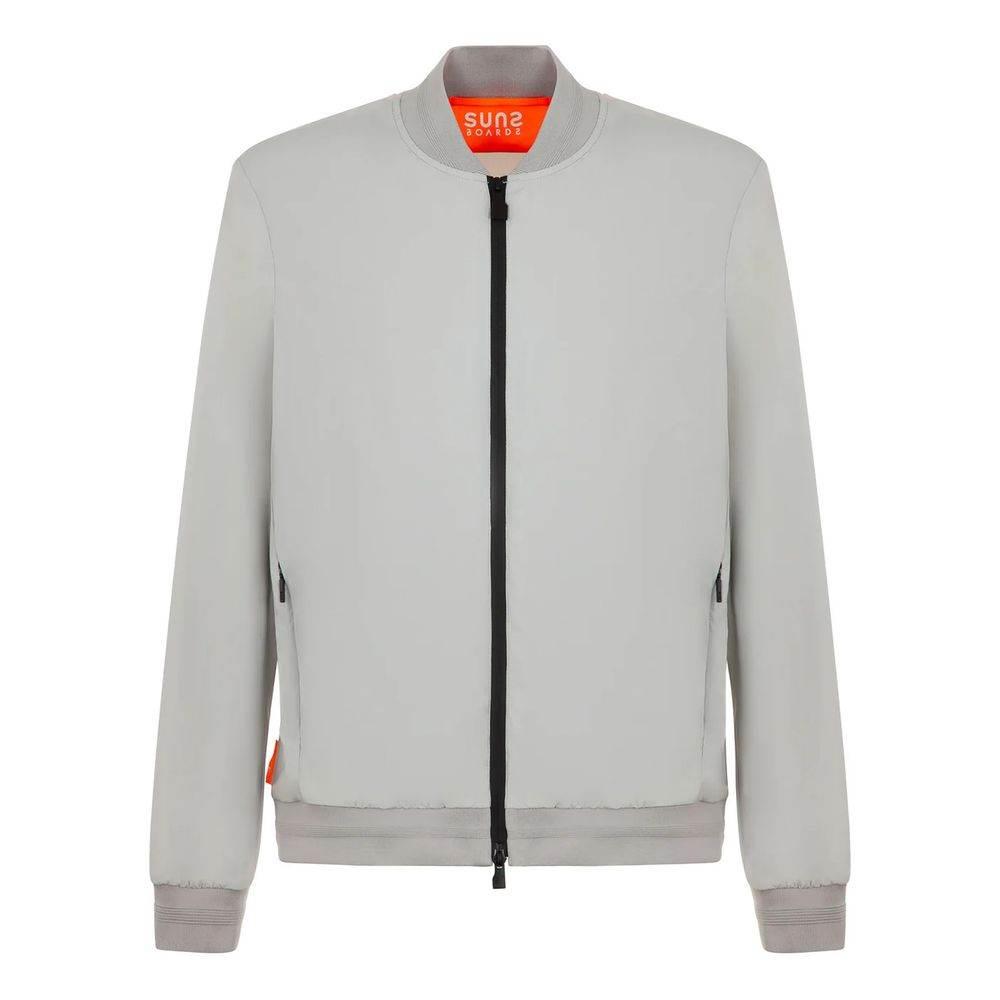 Suns Gray Nylon Men Jacket - Hilstor