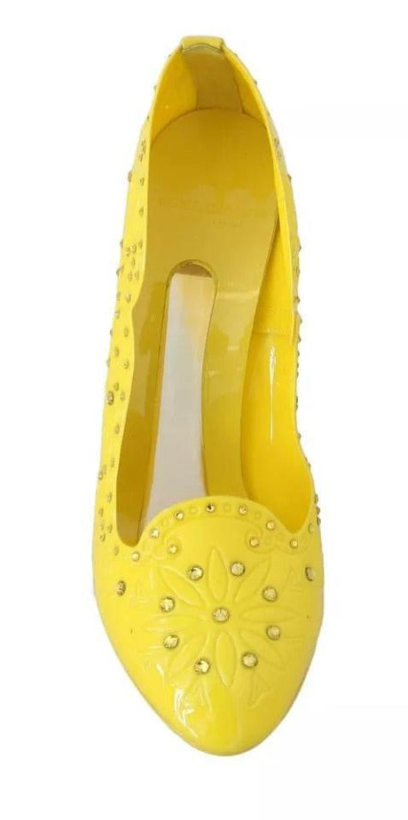 Dolce & Gabbana Yellow Crystal Heels CINDERELLA Shoes - Hilstor