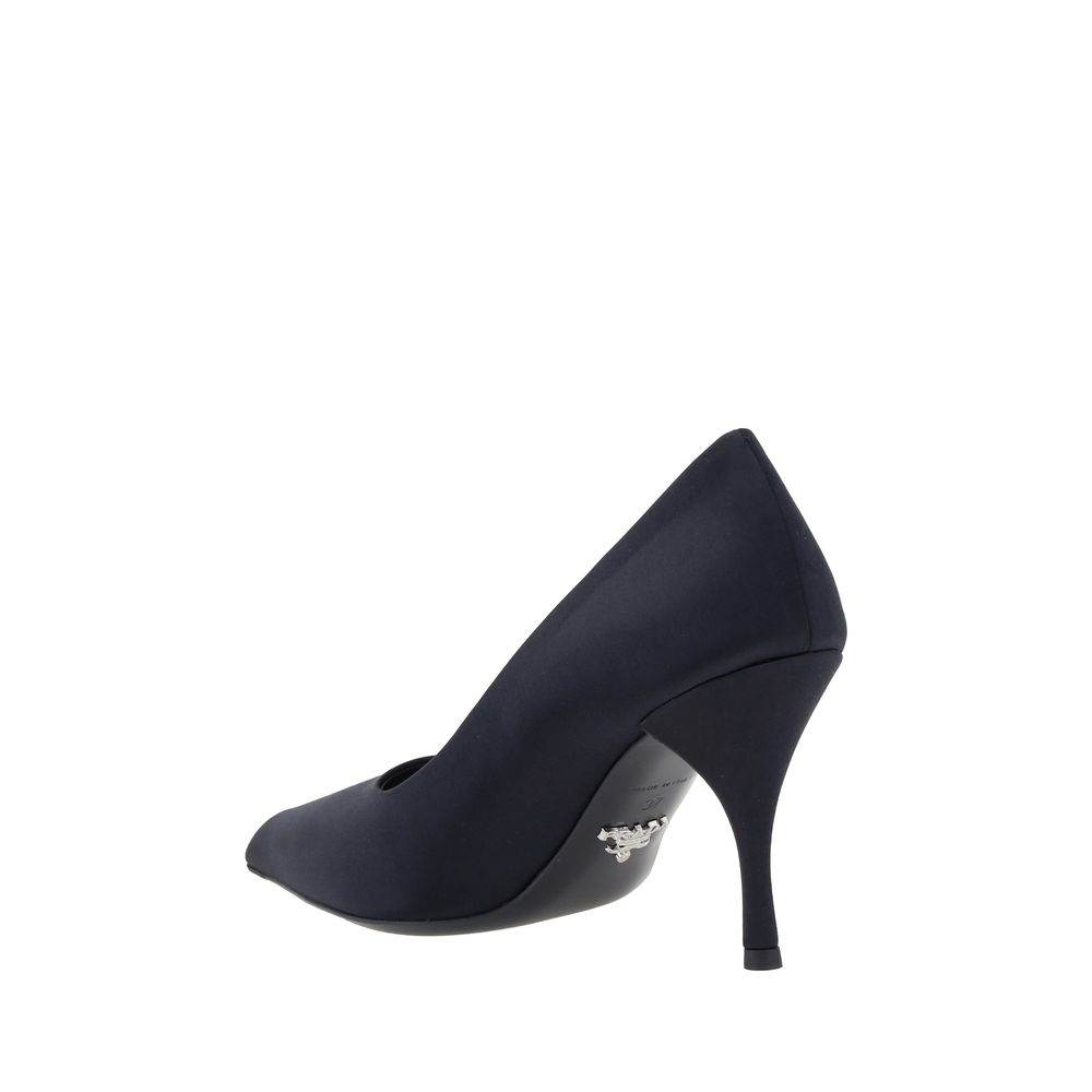 Prada Silk Satin Pumps - Hilstor