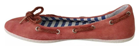 Pantofola D'Oro Scarlet Red Blue Stripe Flat Slip-On Shoes - Hilstor
