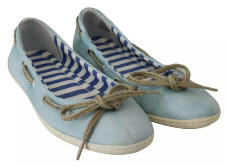 Pantofola D'Oro Minnesota Blue Stripe Flat Slip-On Shoes - Hilstor
