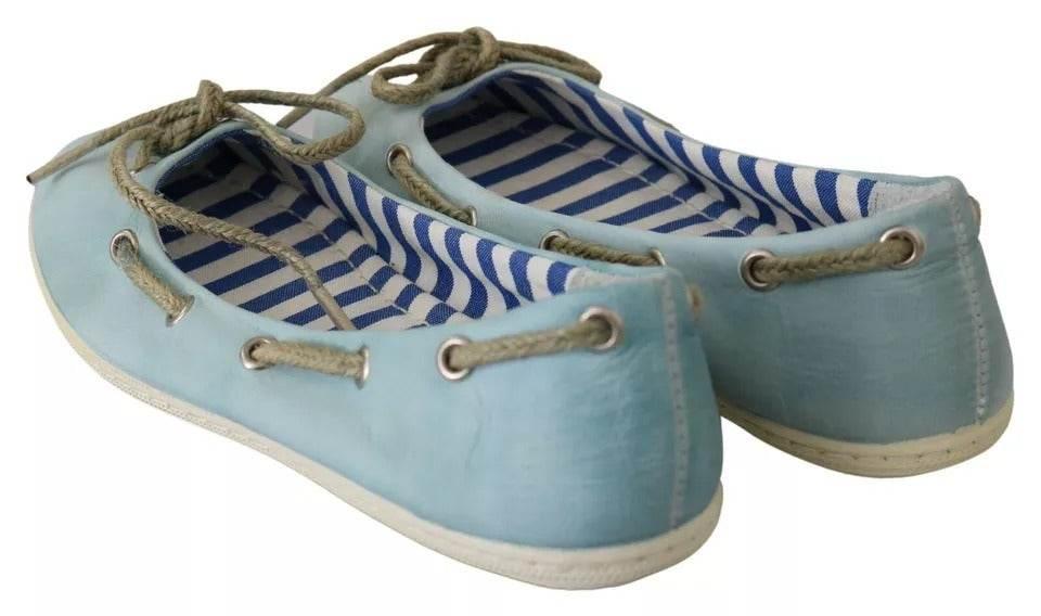 Pantofola D'Oro Minnesota Blue Stripe Flat Slip-On Shoes - Hilstor