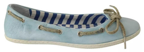 Pantofola D'Oro Minnesota Blue Stripe Flat Slip-On Shoes - Hilstor