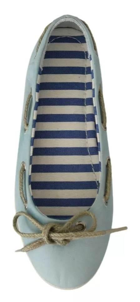 Pantofola D'Oro Minnesota Blue Stripe Flat Slip-On Shoes - Hilstor