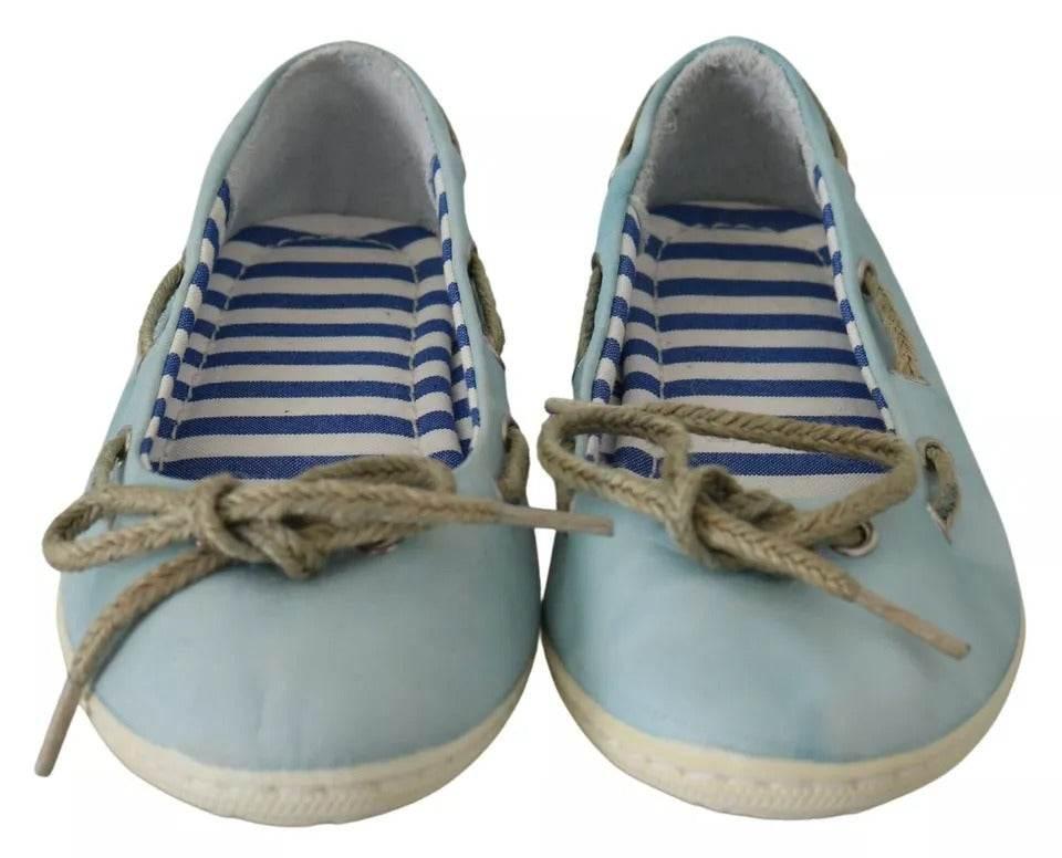 Pantofola D'Oro Minnesota Blue Stripe Flat Slip-On Shoes - Hilstor