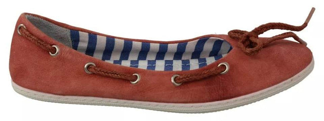 Pantofola D'Oro Coral Suede Lace Bow Loafers Ballet Flat Shoes - Hilstor