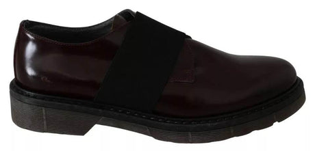 Dr. Martens Dark Brown Leather Elastic Strap Shoes - Hilstor