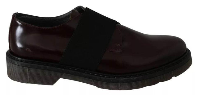 Dr. Martens Dark Brown Leather Elastic Strap Shoes - Hilstor