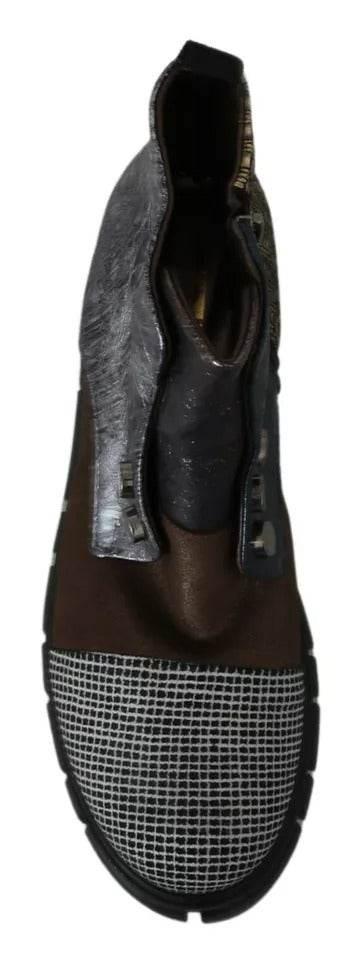 EBARRITO Multicolor Leather Suede Zipper Ankle Boots Shoes - Hilstor