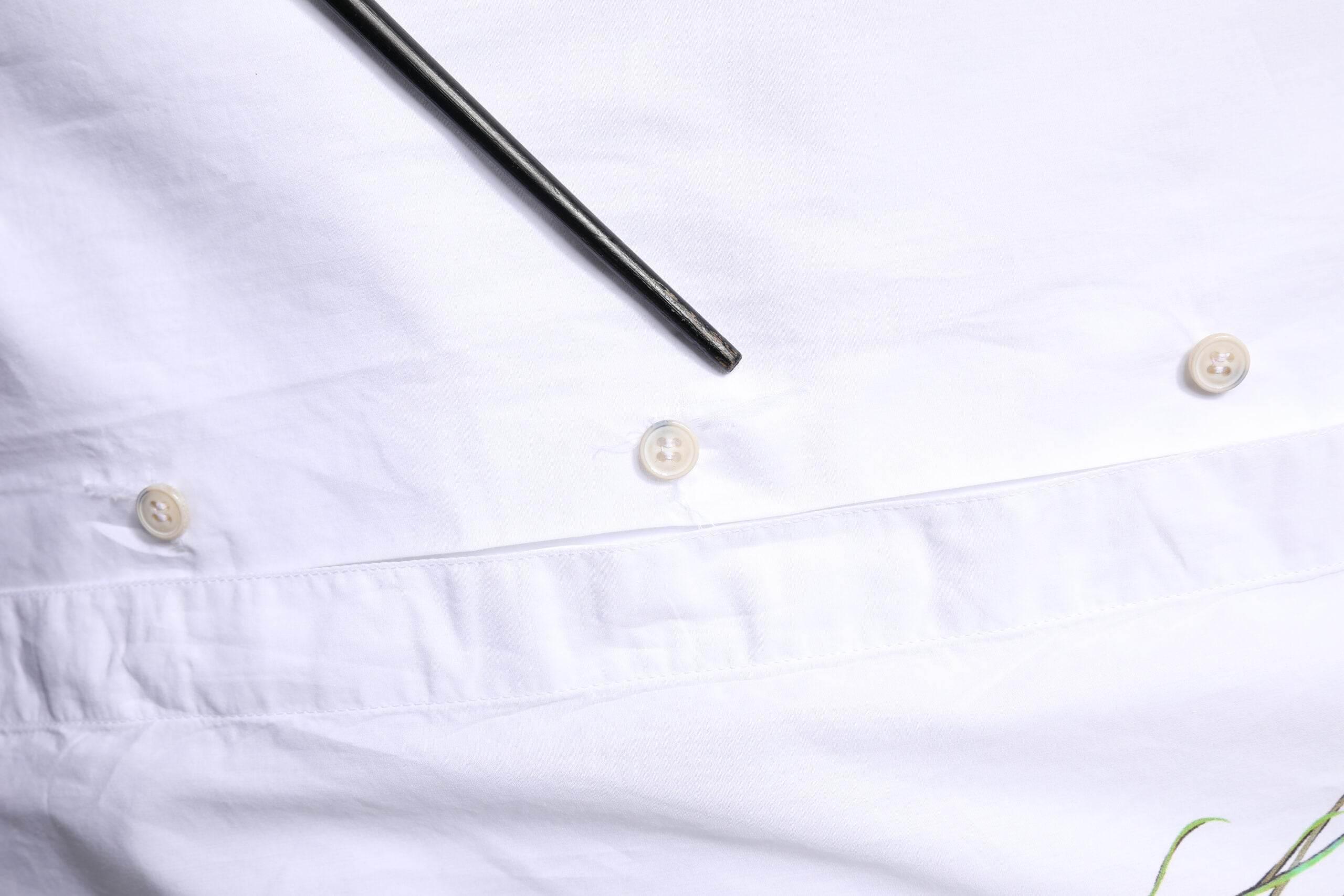 Dolce & Gabbana White Cotton Peacock Feather GOLD Formal Shirt - Hilstor