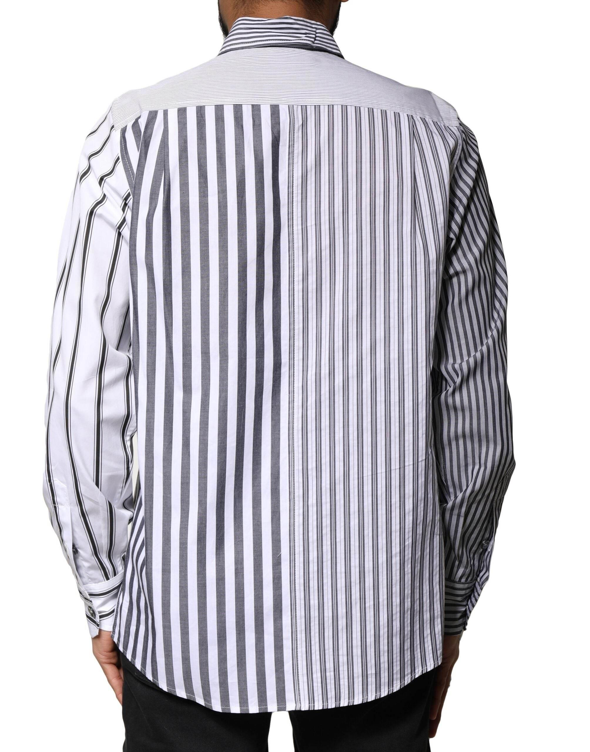 Dolce & Gabbana Multicolor Striped Button Down Casual Shirt - Hilstor