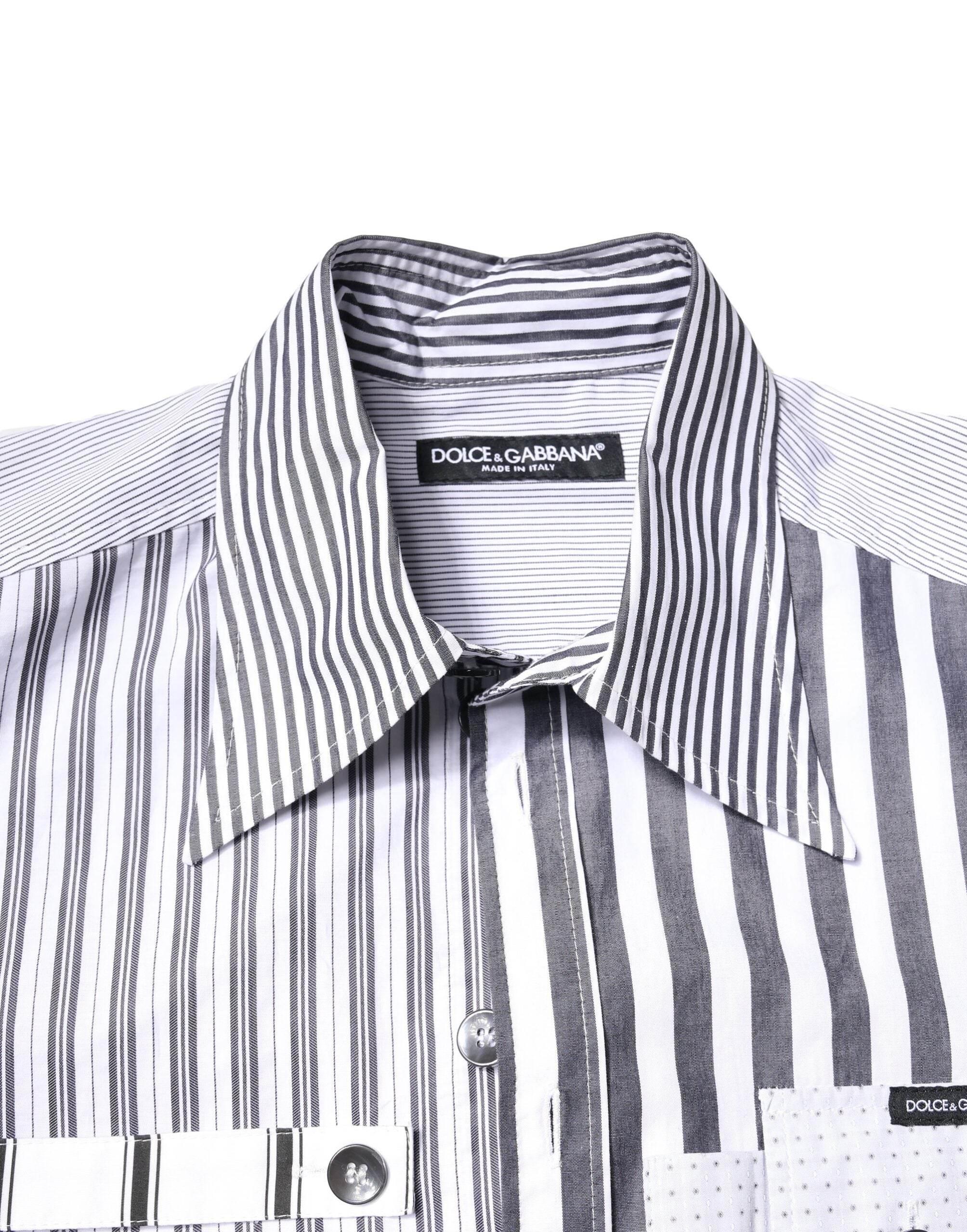 Dolce & Gabbana Multicolor Striped Button Down Casual Shirt - Hilstor