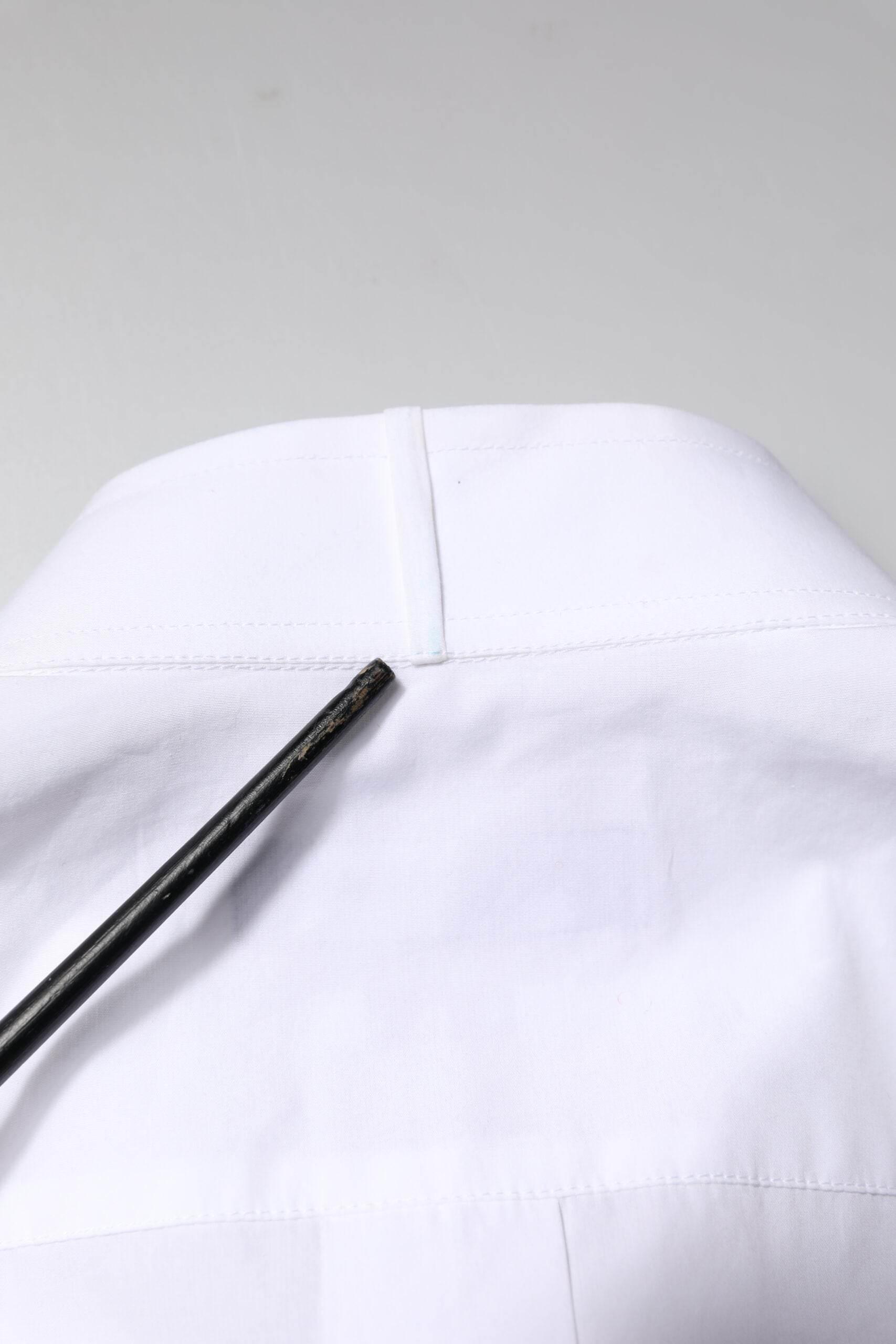 Dolce & Gabbana White GOLD Cotton Poplin Bib Formal Men Dress Shirt - Hilstor