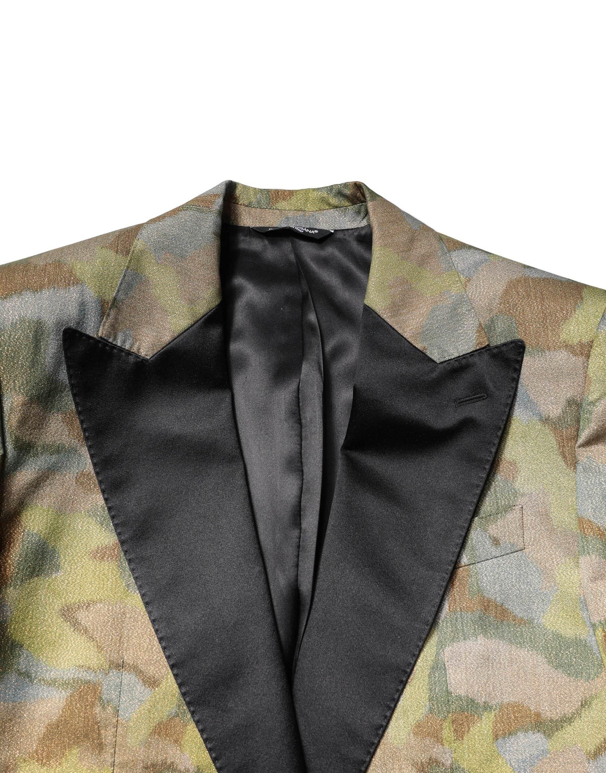 Dolce & Gabbana Multicolor Camouflage SICILIA 3 Piece Suit - Hilstor
