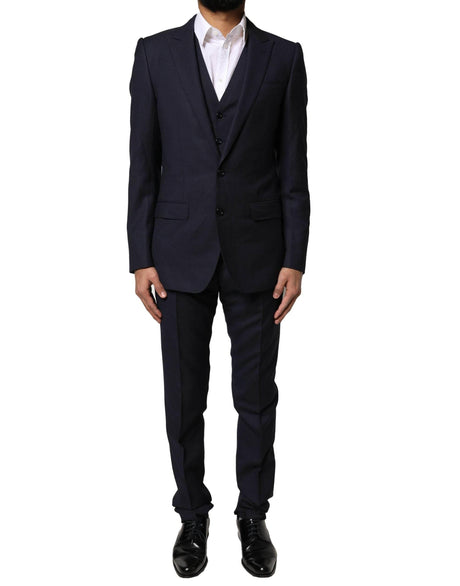 Dolce & Gabbana Black Fantasy MARTINI 3 Piece Formal Suit - Hilstor
