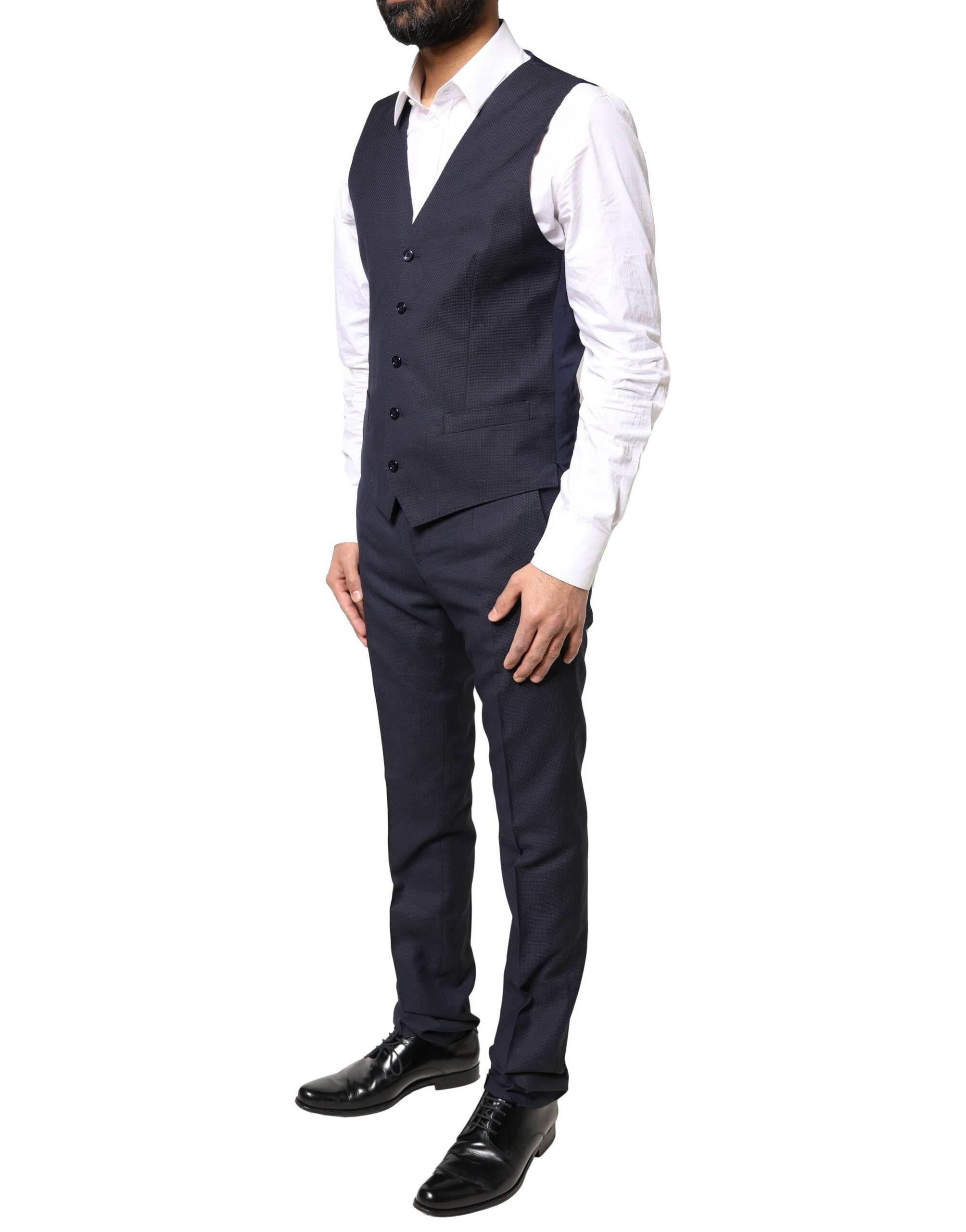 Dolce & Gabbana Black Fantasy MARTINI 3 Piece Formal Suit - Hilstor
