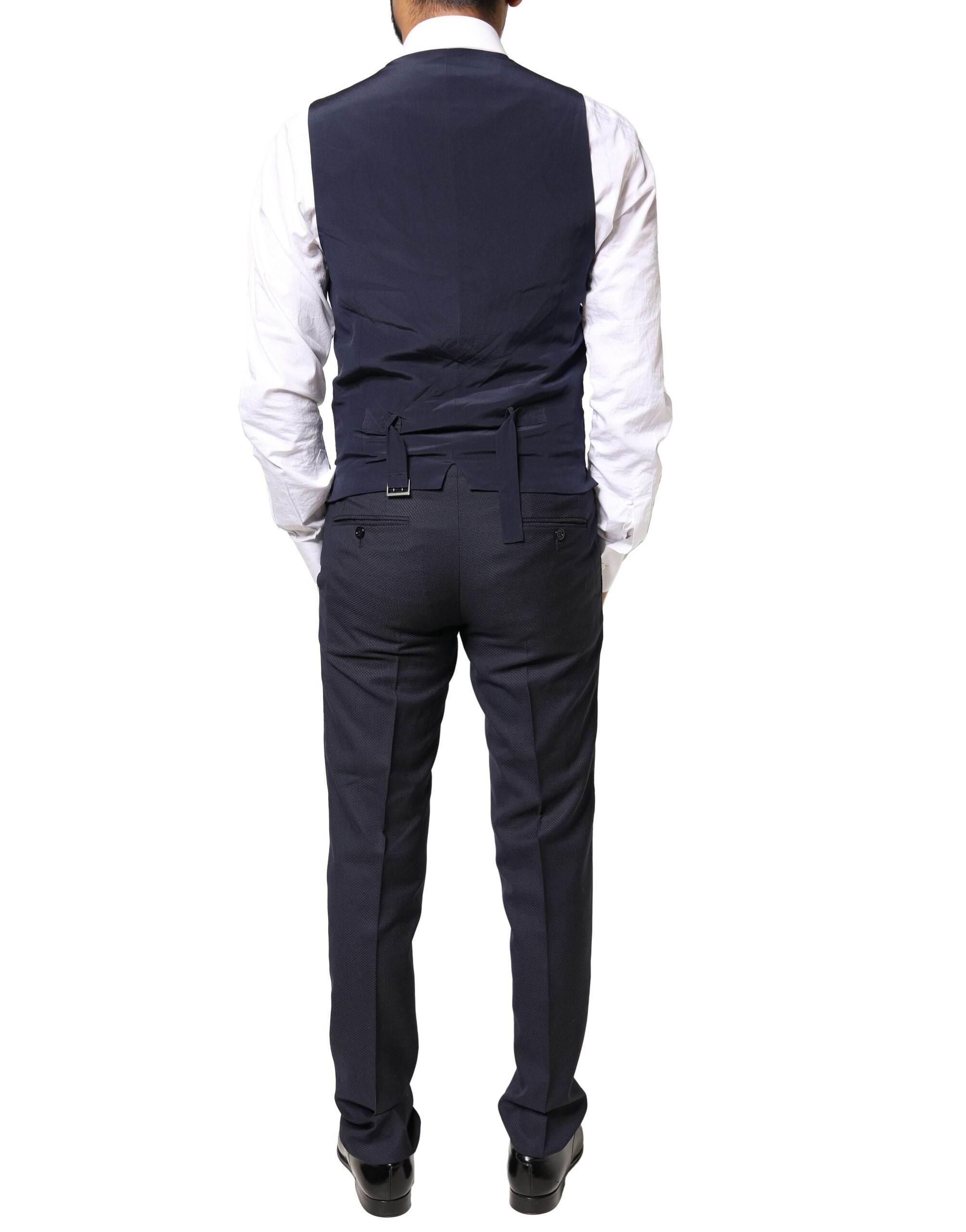 Dolce & Gabbana Black Fantasy MARTINI 3 Piece Formal Suit - Hilstor