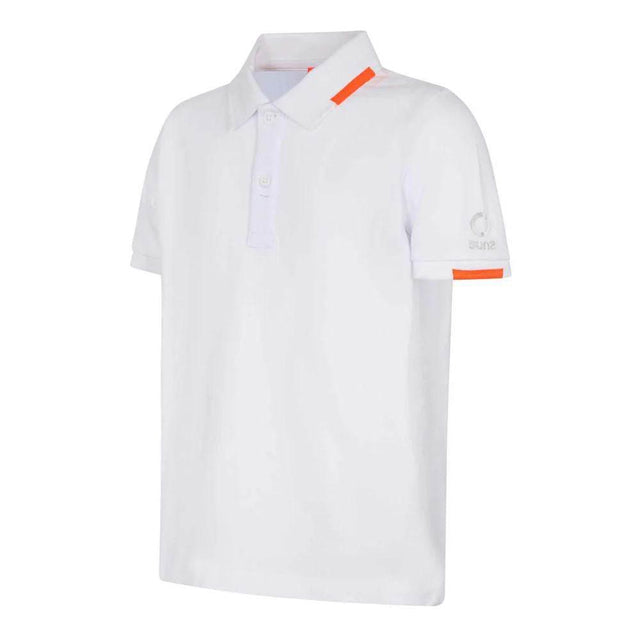 Suns White Cotton Polo Shirt - Hilstor