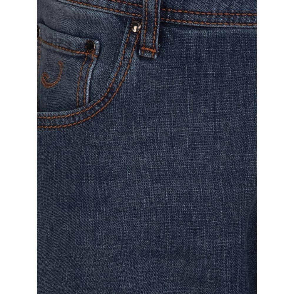 Jacob Cohen Blue Cotton Men's Slim Fit Jean - Hilstor
