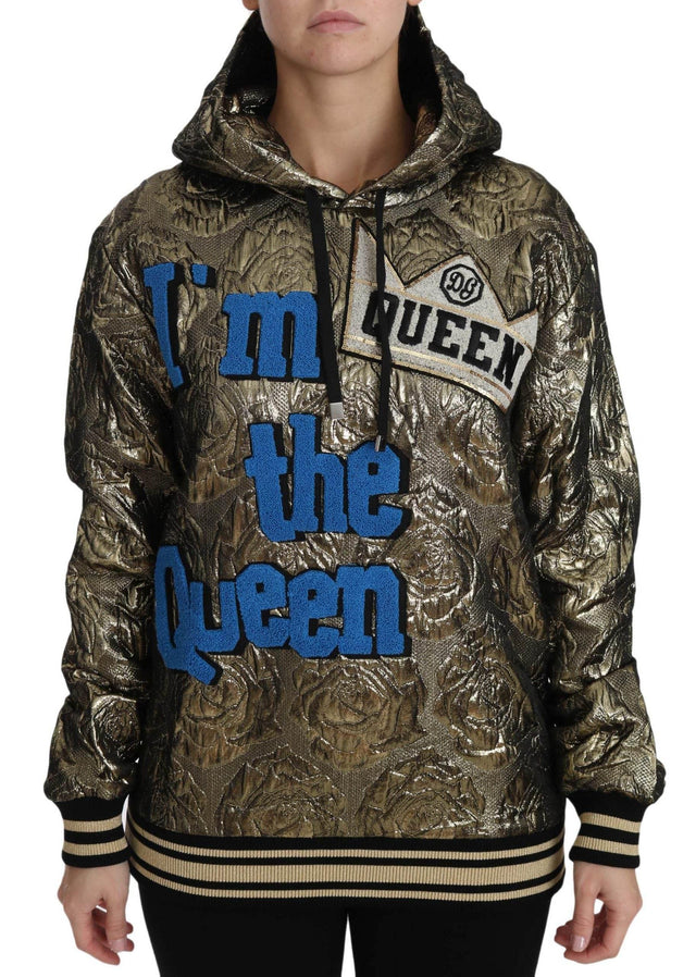 Dolce & Gabbana Im The Queen Multicolor Hoodie Sweatshirt - Hilstor