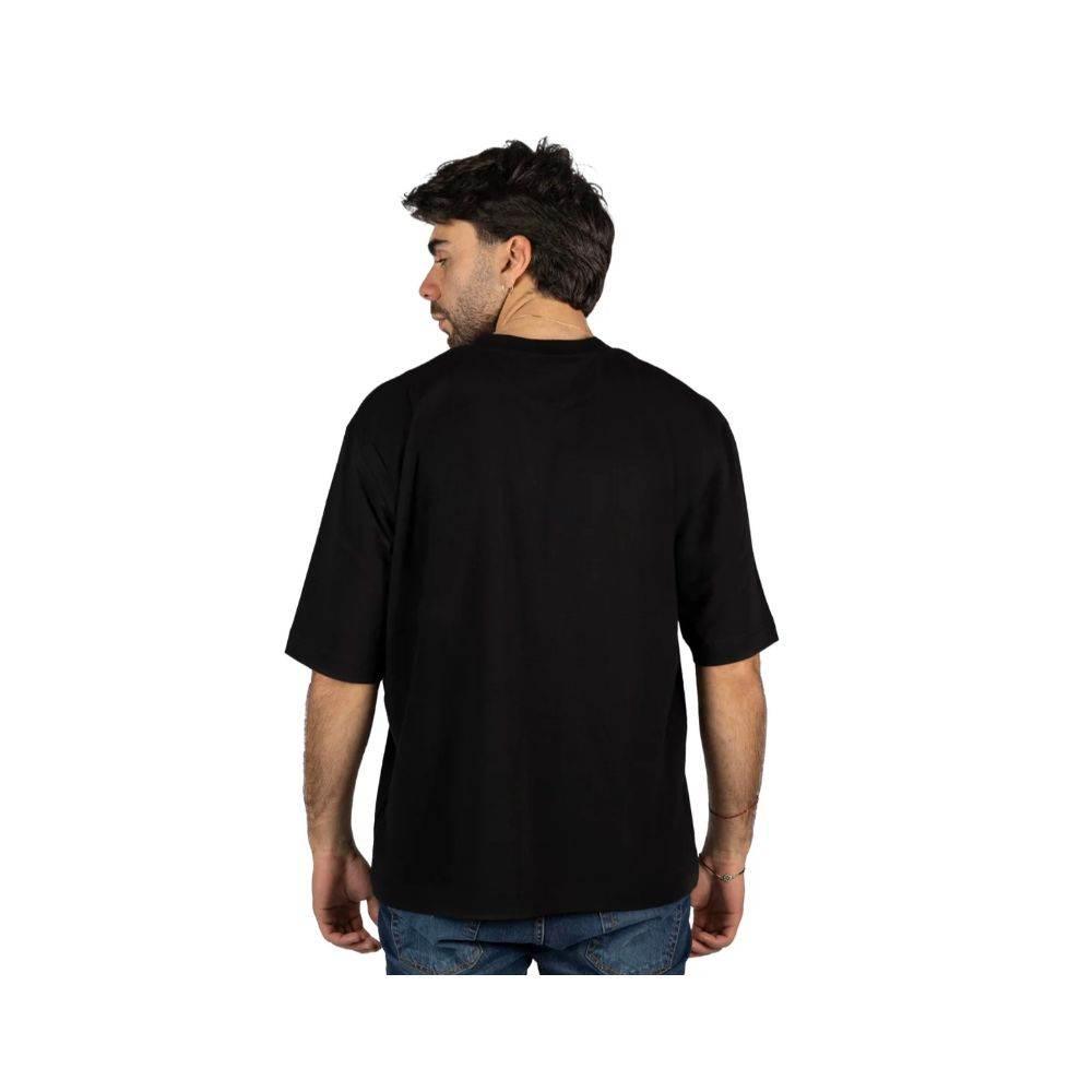 Alpha Studio Black Cotton T-Shirt - Hilstor