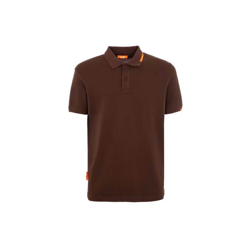 Suns Brown Cotton Polo Shirt - Hilstor