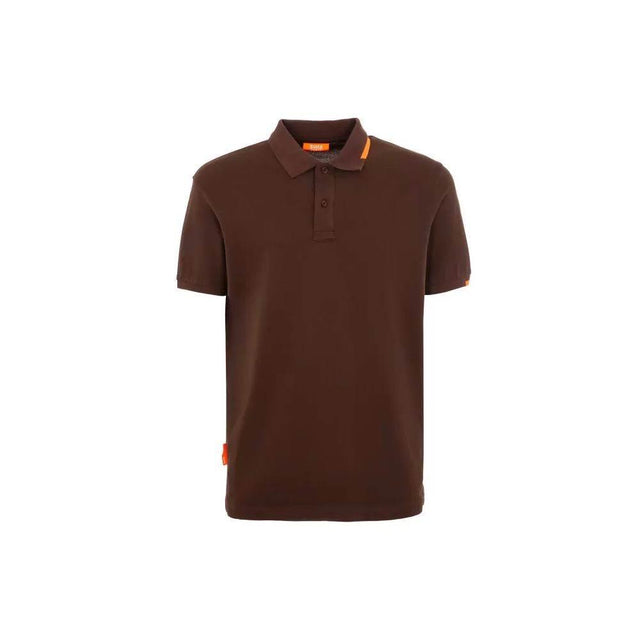 Suns Brown Cotton Polo Shirt - Hilstor