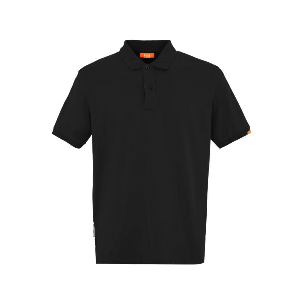 Suns Black Cotton Polo Shirt - Hilstor