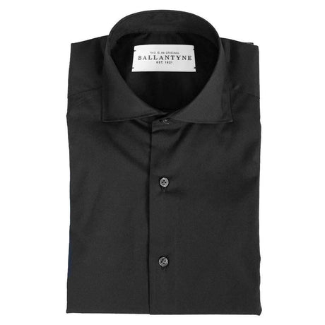 Ballantyne Black Cotton Men Shirt - Hilstor