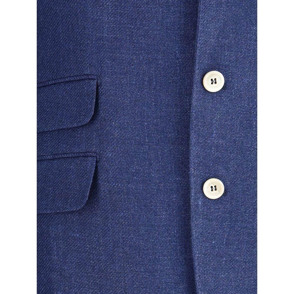 Brunello Cucinelli Linen Blazer Jacket - Hilstor