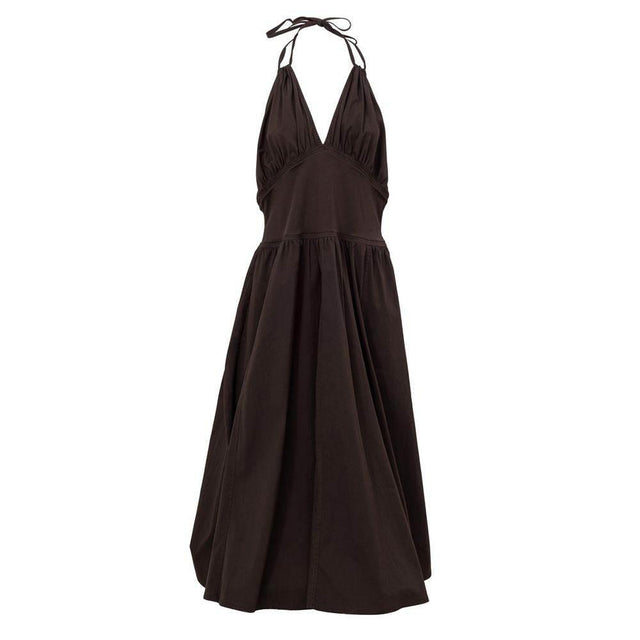 Bottega Veneta Brown Cotton Dress - Hilstor