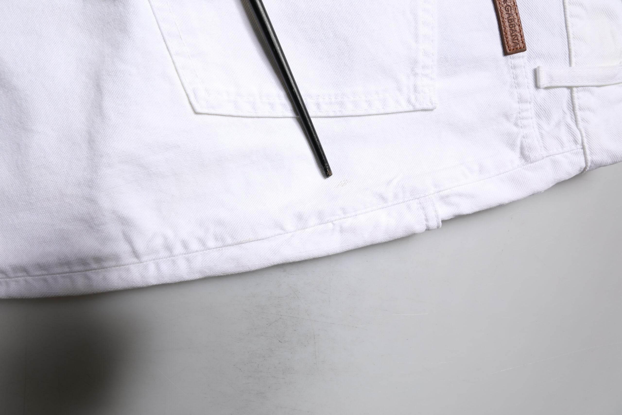 Dolce & Gabbana White Cotton Straight Men Denim Jeans - Hilstor