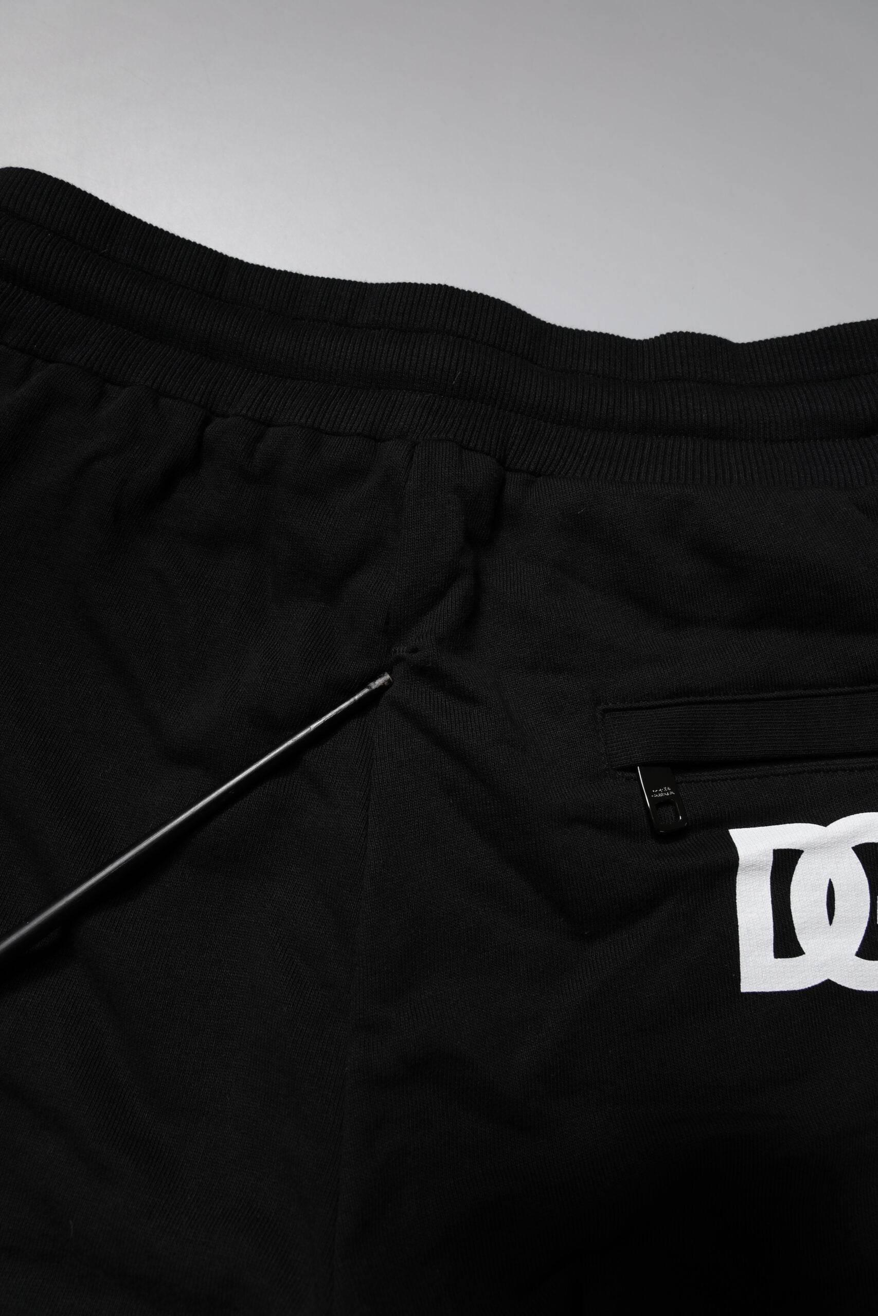 Dolce & Gabbana Black Cotton Jogger Sweatpants Pants - Hilstor
