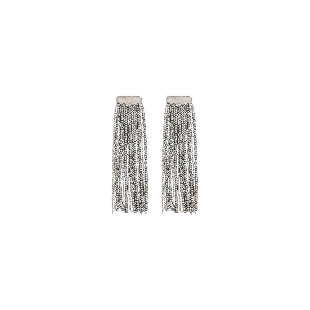 Brunello Cucinelli Glass and silver Earrings - Hilstor